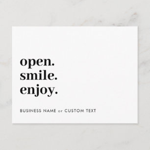 Open Smile Enjoy Candle Care Bedankt Business Informatiekaartje
