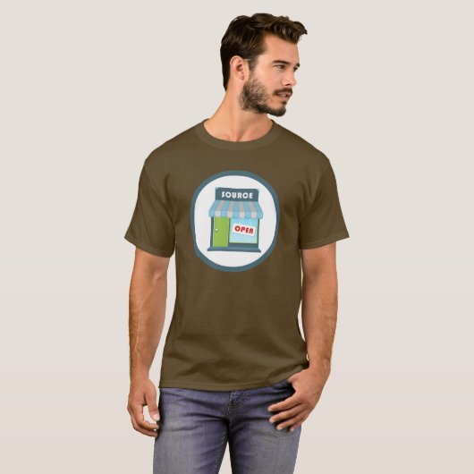 Open Source Badge T-shirt (Voorkant volledig)