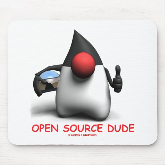 Open Source Dude (softwareontwikkelaar Duke) Muismat (Voorkant)