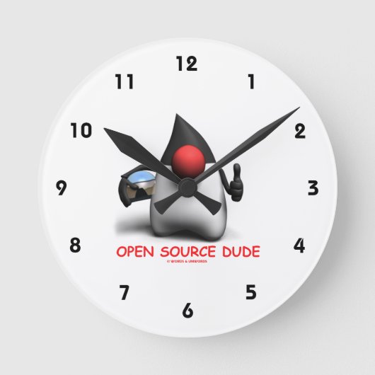 Open Source Dude (softwareontwikkelaar Duke) Ronde Klok (Voorkant)
