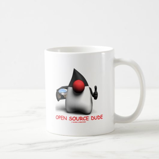 Open Source guy (software ontwikkelaar hertog) Koffiemok (Rechts)