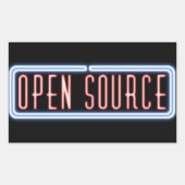 Open Source Neon Sign Sticker (Voorkant)