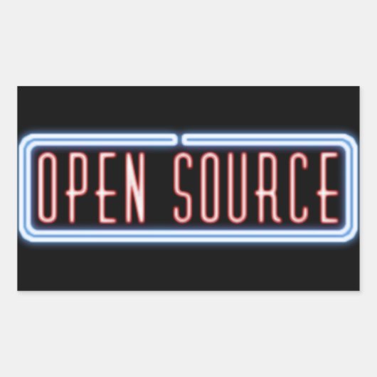Open Source Neon Sign Sticker (Voorkant)