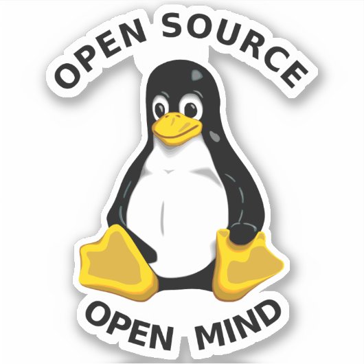 Open Source Open Mind Sticker (Voorkant)