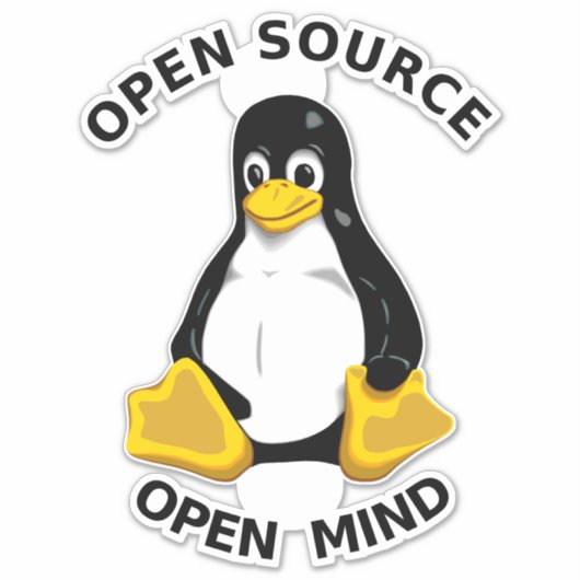 Open Source Open Mind Sticker (Voorkant)