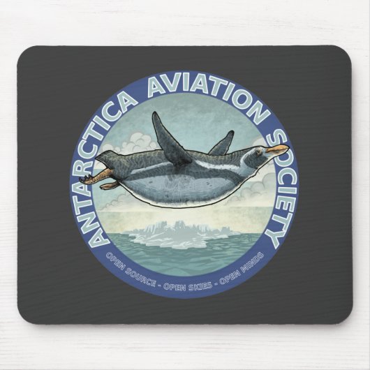 "Open Source - Open Skies - Open Mind" Mousepad Muismat (Voorkant)