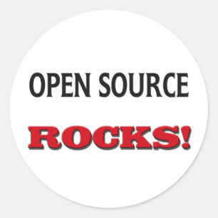 Open Source Rocks Ronde Sticker