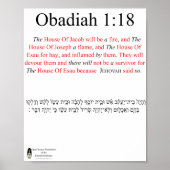 Open Source Translation Obadiah 1:18 Poster (Voorkant)