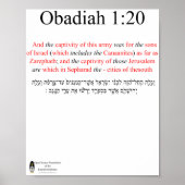 Open Source Translation Obadiah 1:20 Poster (Voorkant)