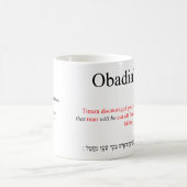 Open Source Translation Obadiah 1:9 Mug Koffiemok (Center)