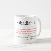 Open Source Vertaling Obadiah 1:16 Mok (Voorkant rechts)