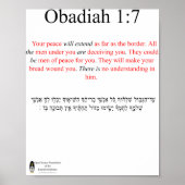 Open Source Vertaling Obadiah 1:7 Poster (Voorkant)