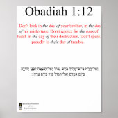 Open Source Vertaling Obadja 1:12 Poster (Voorkant)