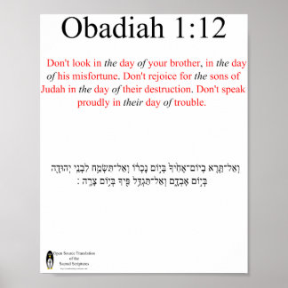 Open Source Vertaling Obadja 1:12 Poster