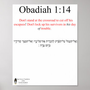 Open Source Vertaling Obadja 1:14 Poster