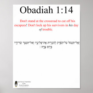 Open Source Vertaling Obadja 1:14 Poster