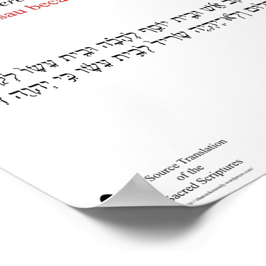 Open Source-vertaling Obadja 1:18 Poster (Hoek)