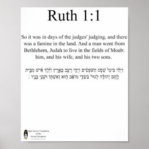 Open Source vertaling Ruth 1:1 Poster