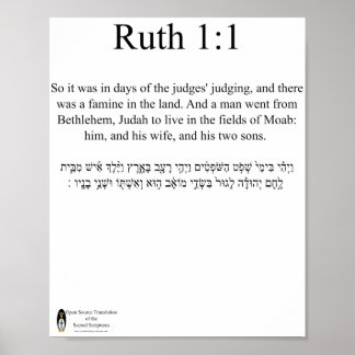 Open Source vertaling Ruth 1:1 Poster