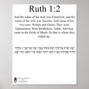 Open source vertaling Ruth 1:2 Poster