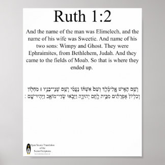 Open source vertaling Ruth 1:2 Poster