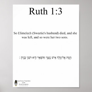 Open Source vertaling Ruth 1:3 Poster