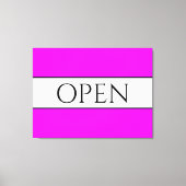 OPEN Sportief Leuk Helder Tropisch Roze Wit Strepe Canvas Afdruk (Voorkant)