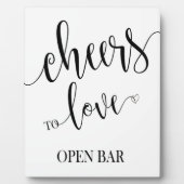 Open streepjesbord Tabletopplak met Easel Fotoplaat (Voorkant)