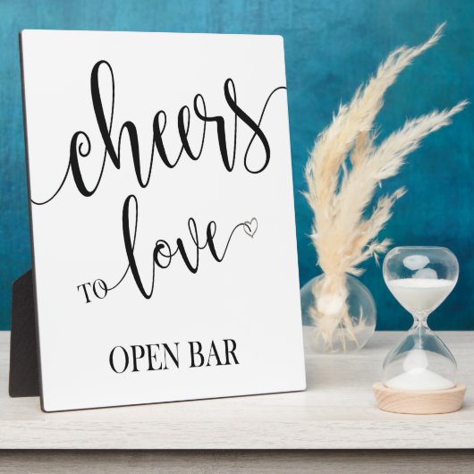 Open streepjesbord Tabletopplak met Easel Fotoplaat (Zijkant)