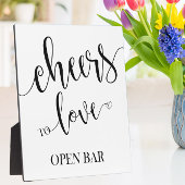 Open streepjesbord Tabletopplak met Easel Fotoplaat