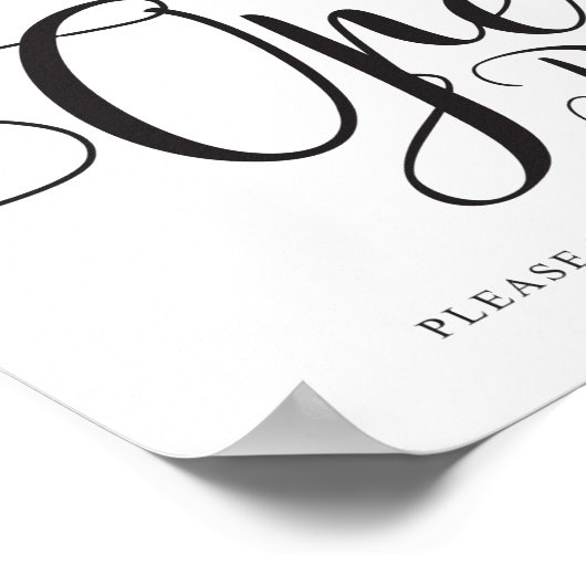 Open streepjesteken. Gratis Drink bruiloft-ontvang Poster (Hoek)