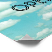open teken poster op blauwe hemelfoto kunst (Hoek)