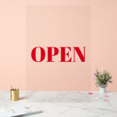 Open Teken Typografie Minimalistisch Rood Eenvoudi Acryl Bord (Huwelijk)