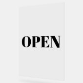 Open Teken Typografie Minimalistisch Zwart Groot Acryl Bord (Hoek)