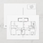 Open Tekening Floorplan: Briefkaart (Voorkant / Achterkant)