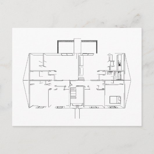 Open Tekening Floorplan: Briefkaart (Voorkant)