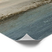 Open Terrain with Distant Island Minimal Abstract Poster (Hoek)