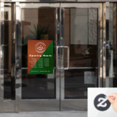 Open Tijden | Zakelijk Logo Openingsuren Raamsticker (Kantoordeur)