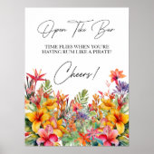 Open Tiki Bar Tropisch Luau Poster (Voorkant)