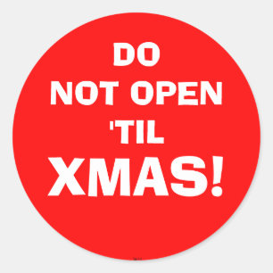 OPEN 'TIL, XMAS! -Sticker Ronde Sticker