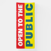 Open To The Public Event  Spandoek (Verticaal)