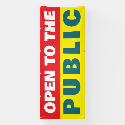 Open To The Public Event  Spandoek (Verticaal)