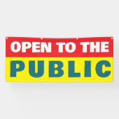 Open To The Public Event  Spandoek (Horizontaal)