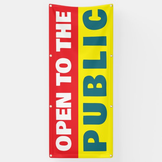 Open To The Public Event  Spandoek (Verticaal)
