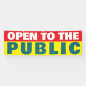 Open To The Public Event  Spandoek (Horizontaal)