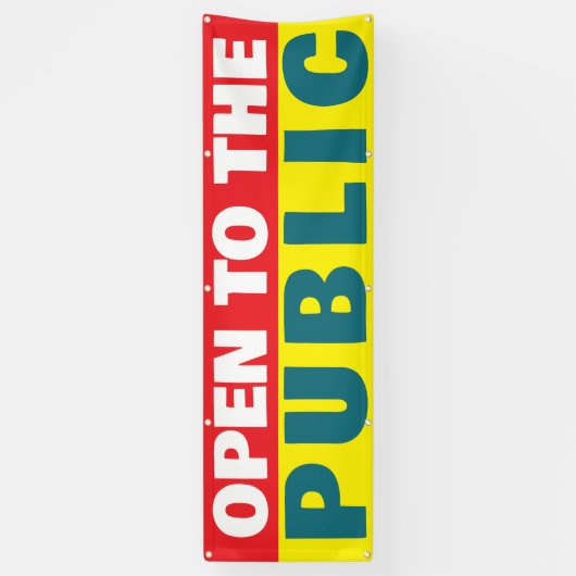 Open To The Public Event  Spandoek (Verticaal)