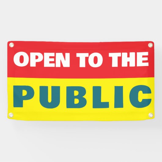 Open To The Public Event Spandoek (Horizontaal)