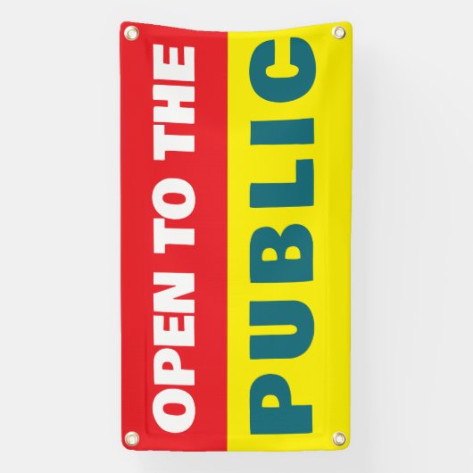 Open To The Public Event Spandoek (Verticaal)