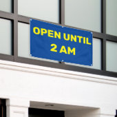 Open tot 02:00 aanpassen Bedrijf  Spandoek (Buitenkant Gebouw)