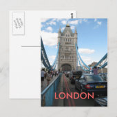 Open Tower Bridge London UK briefkaart (Voorkant / Achterkant)